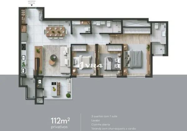 Apartamento com 3 dormitórios à venda, 112 m² por R$ 1.790.000,00 - Ahú - Curitiba/PR